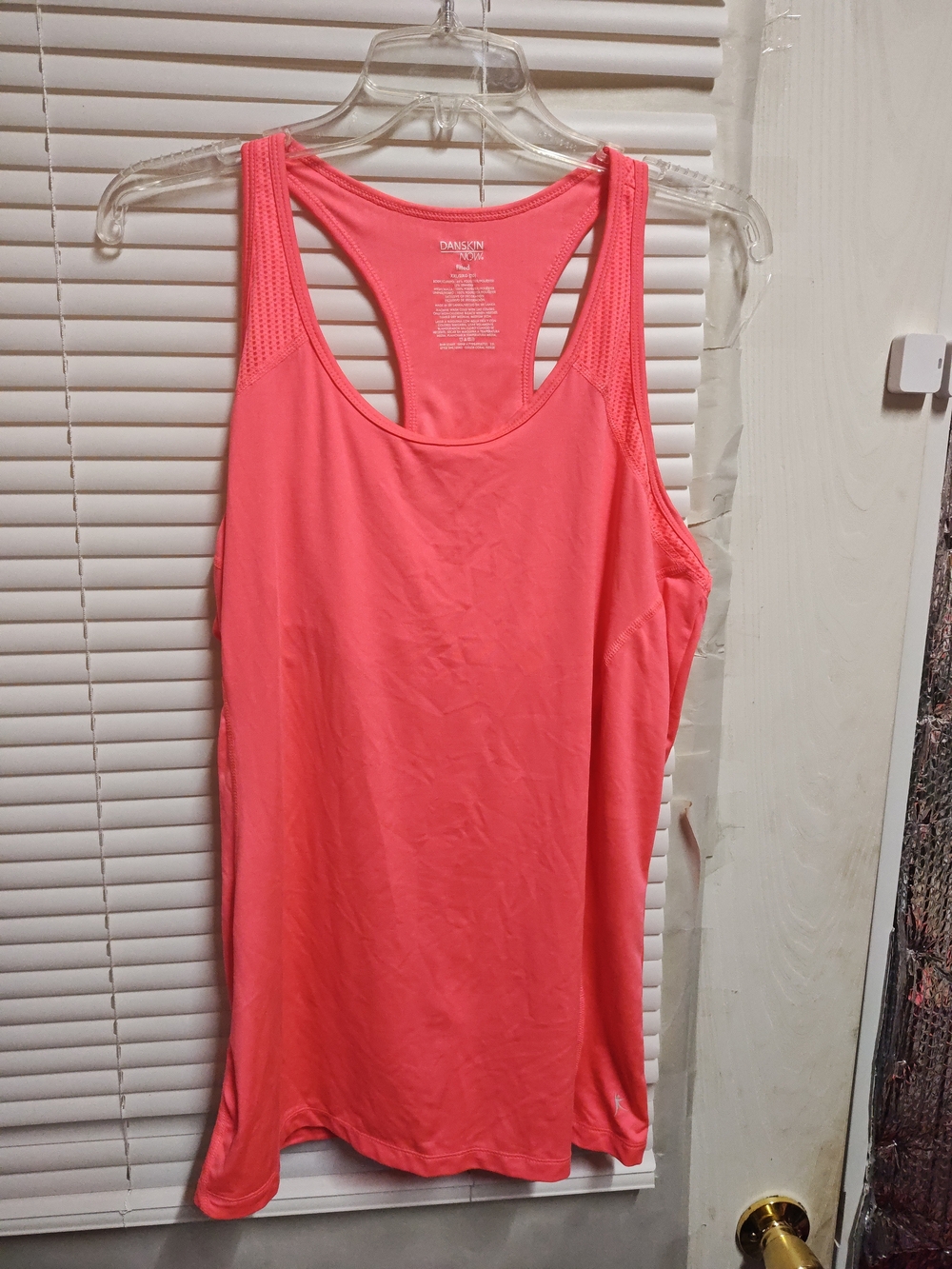 Danskin Now Coral Pink Racerback Tank Top